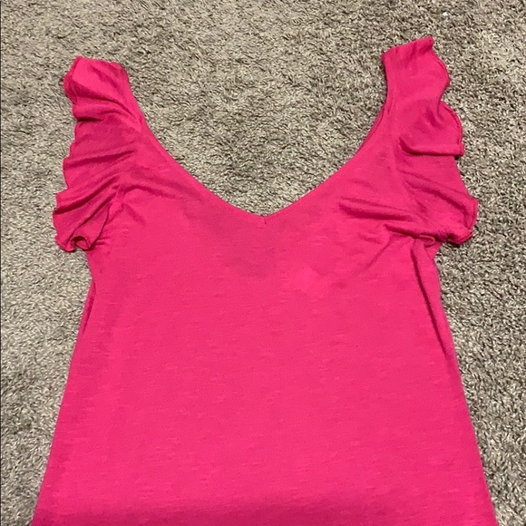 Venus Pink/Coral Flounced Back Swim Coverup Small - Picture 2 of 4